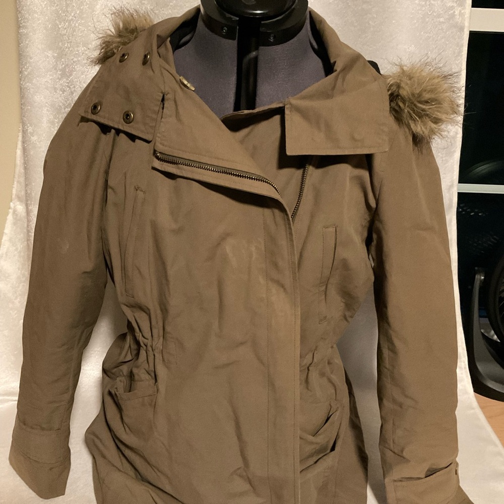 LOFT Jacket with Faux Fur Trim